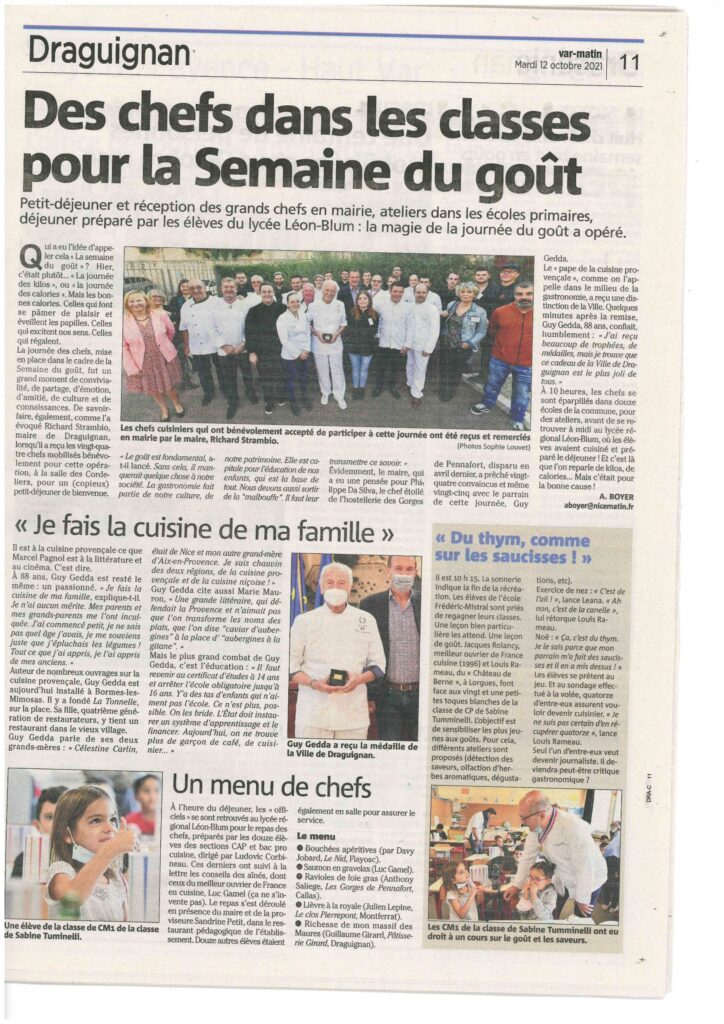 Article var matin du Mardi 12 Octobre 2021